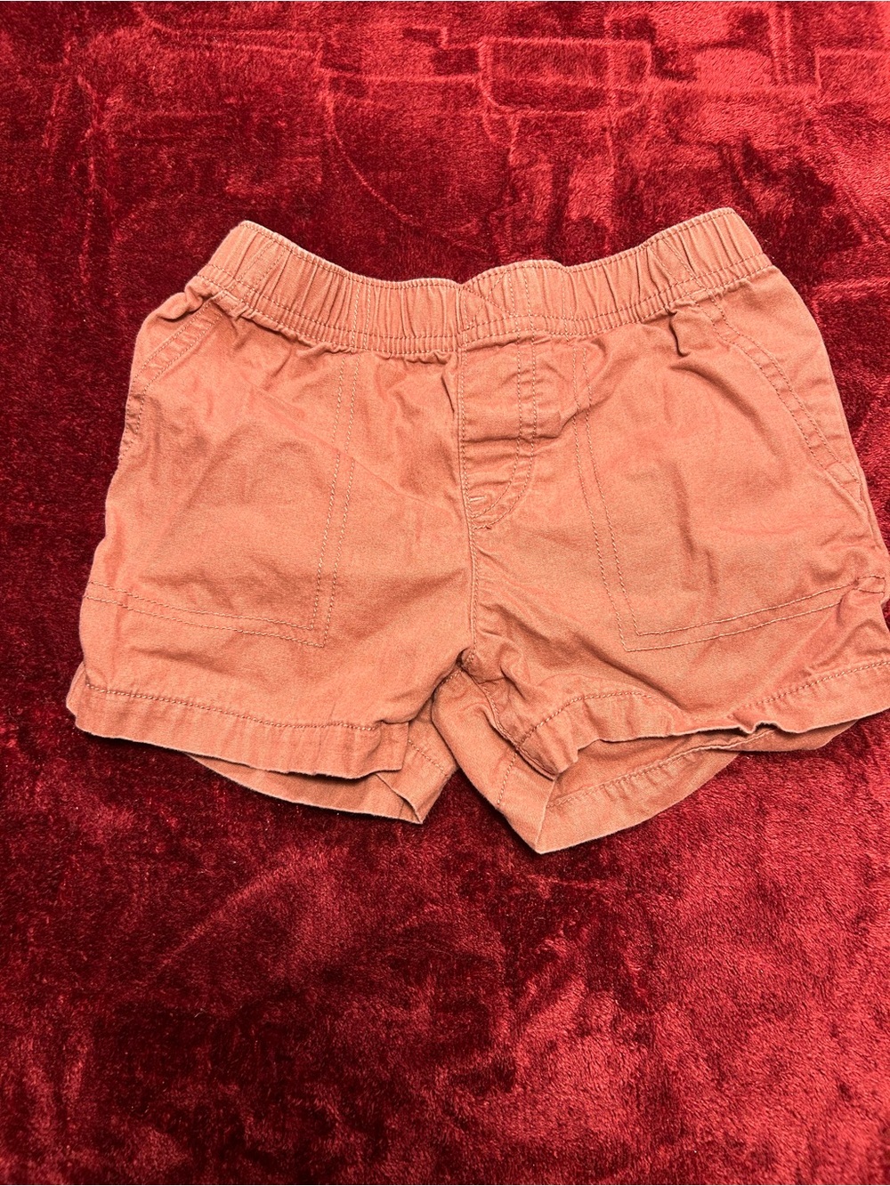 Carters Boy Rust Orange Elastic Waist Shorts